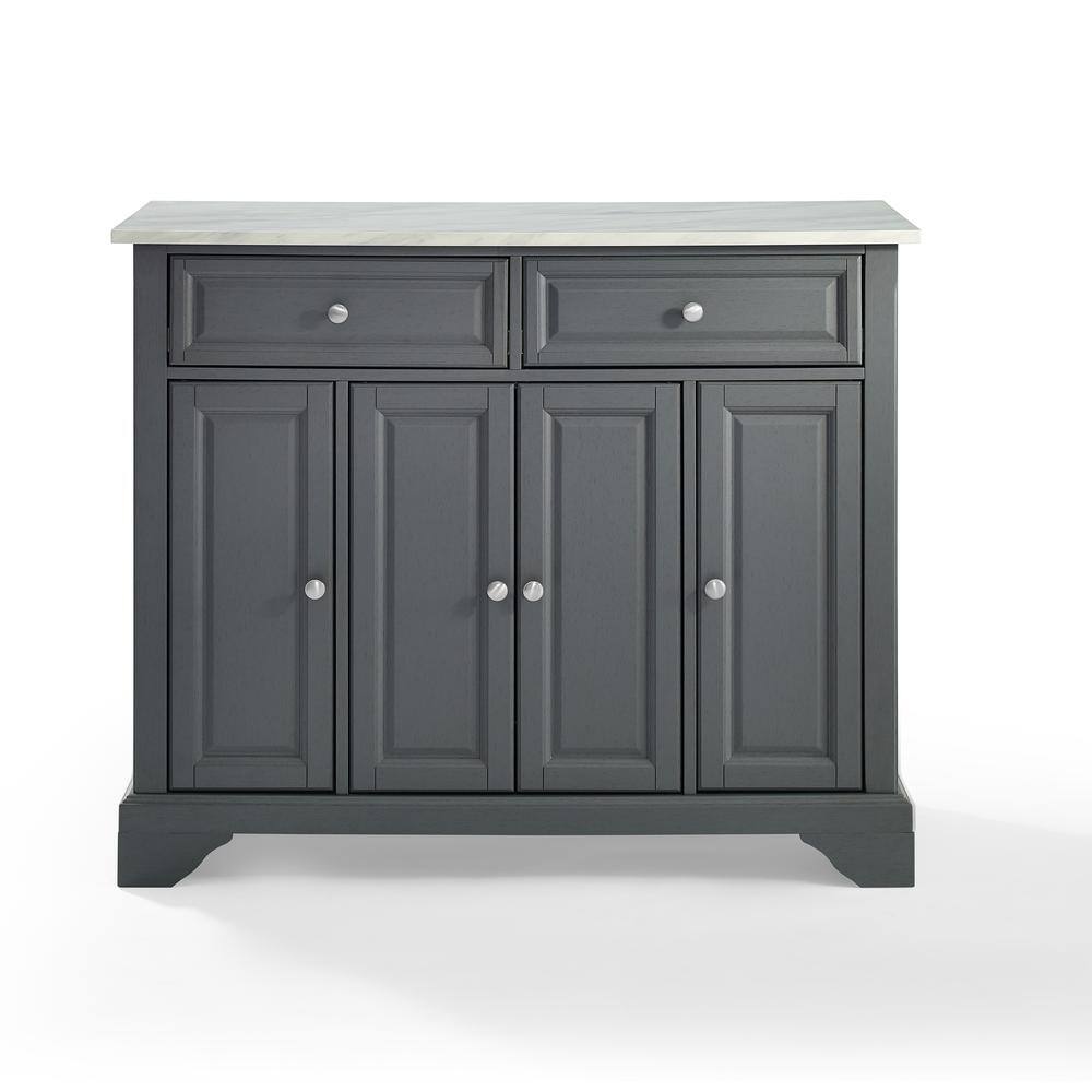 Alt View 4. Crosley Furniture - Avery Kitchen Island - Distressed Gray.