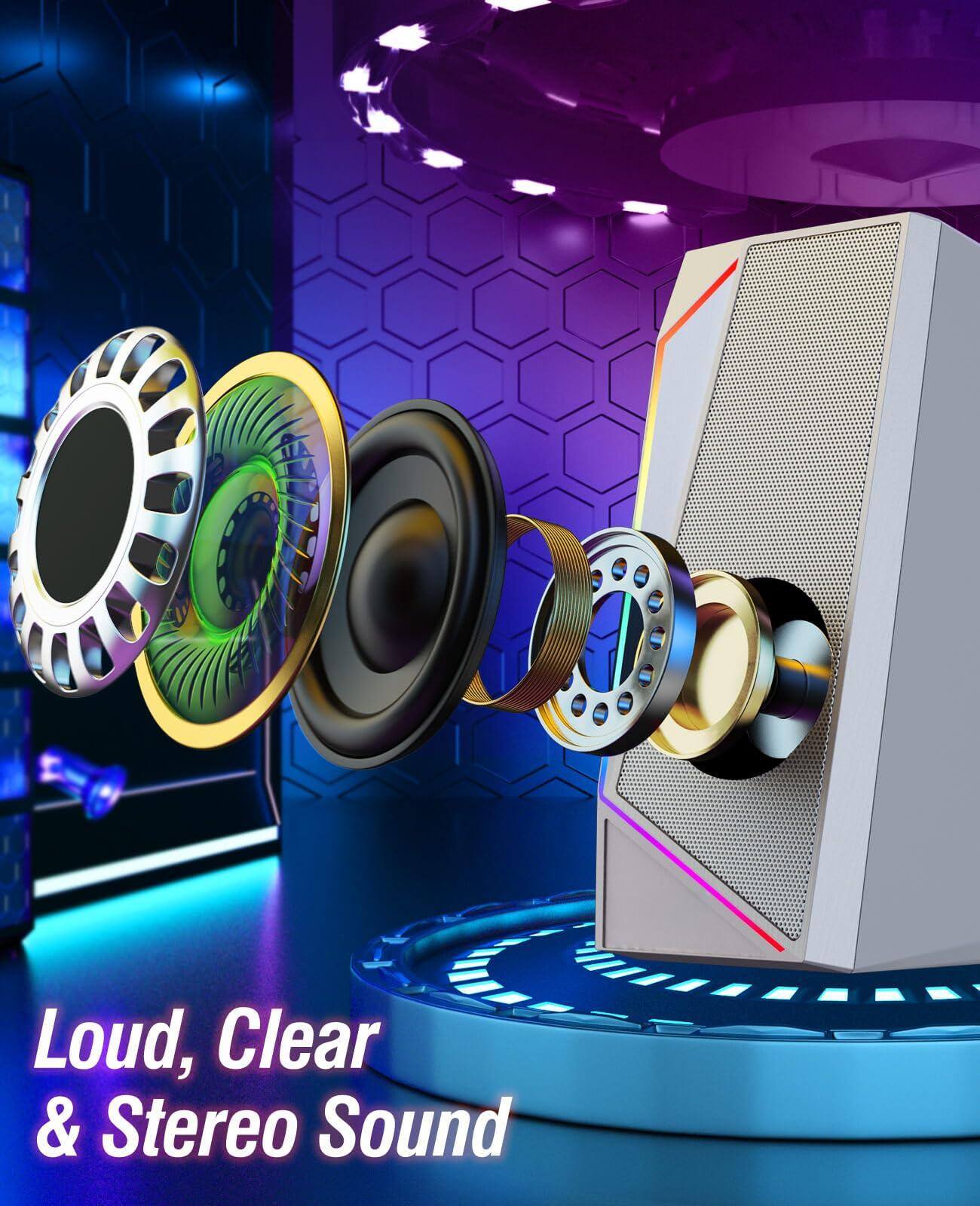 Loud, Clear & Stereo Sound