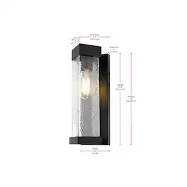 Elegant Lighting - Swain 7 inch Outdoor Pendant - Black