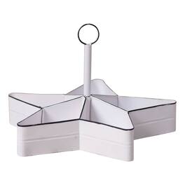 Irvins Country Tinware - Irvin's Country Tinware Star Table Top Organizer - White