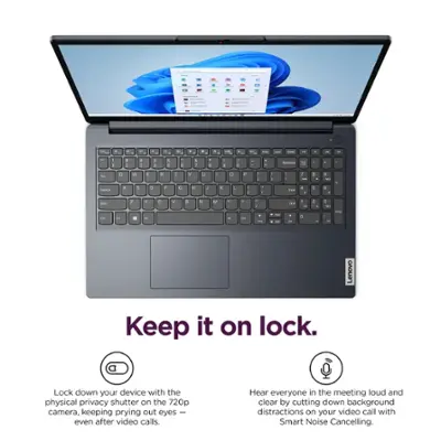 Lenovo - Ideapad 1i 15.6" Full HD Touchscreen Laptop - Intel Core i5-1334U - 16GB Memory - 512GB SSD - Abyss Blue