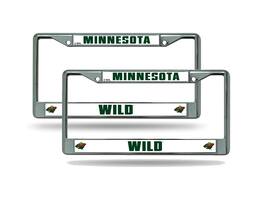 Rico Industries - Minnesota Wild NHL Chrome Metal License Plate Frame - Set of 2 Frames - Multi