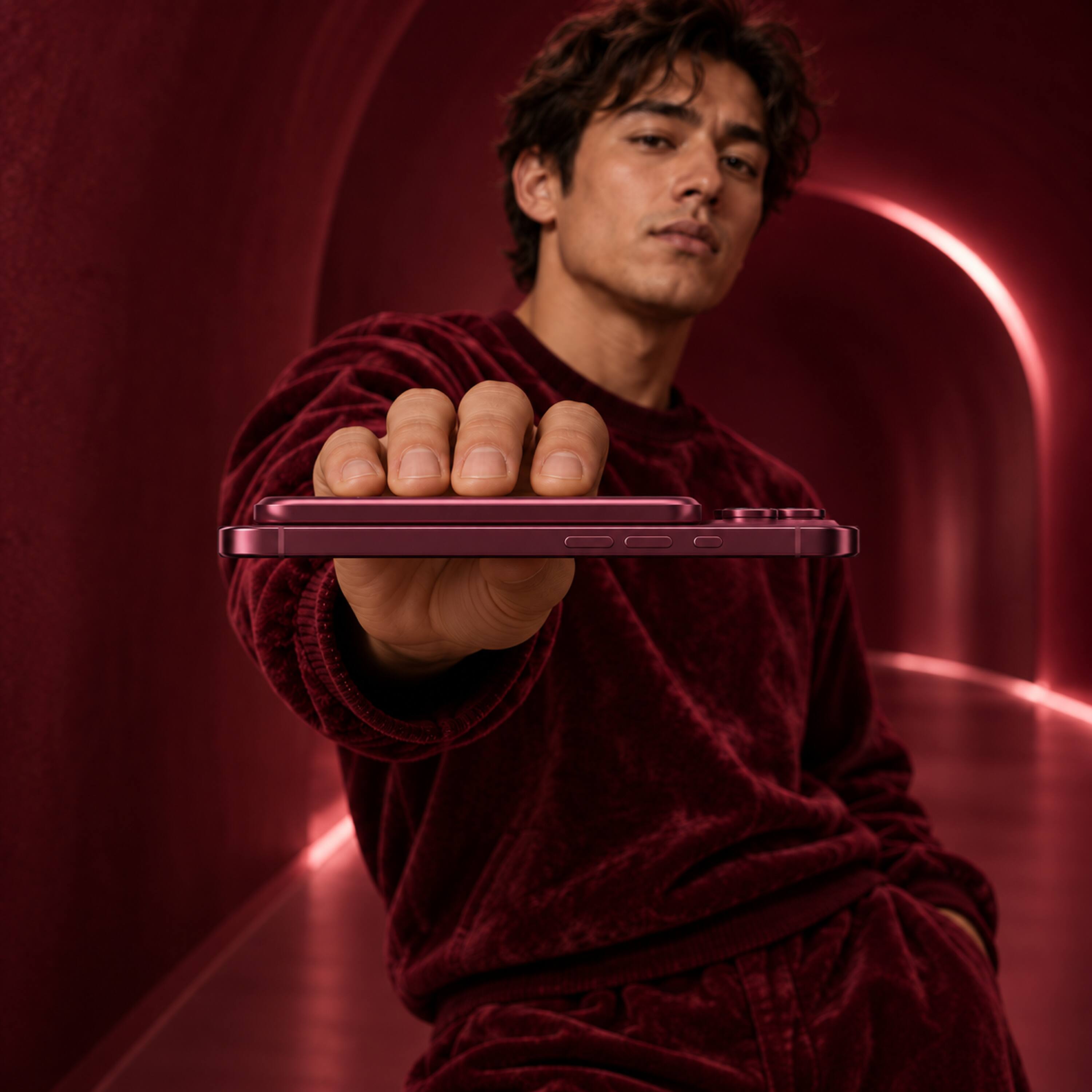 Alt View 4. BMX - SolidSafe AIR 5K Magnetic Solid-State Power Bank - Dark Cherry.