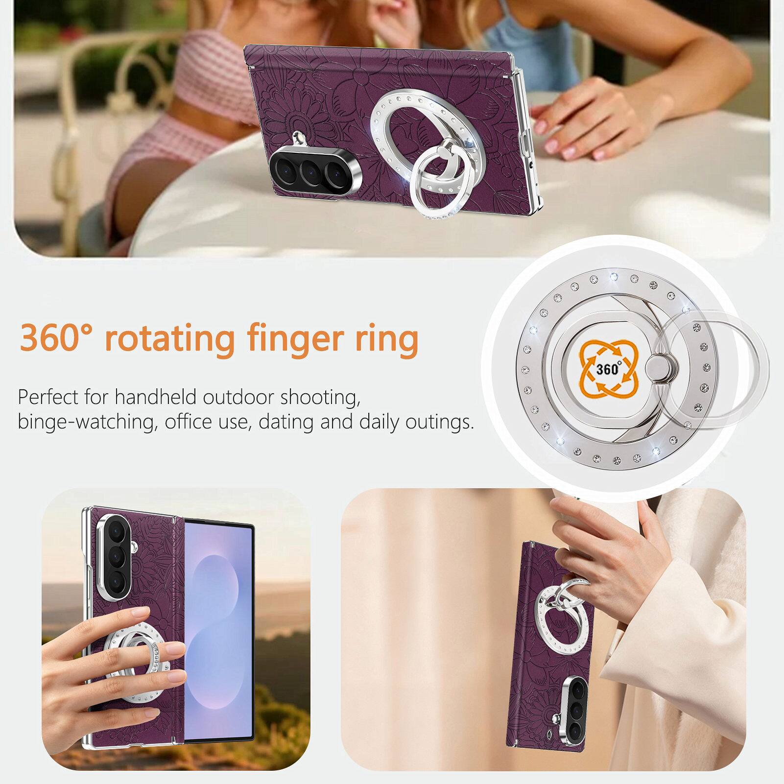 360° rotating finger ring  
Perfect for handheld outdoor shooting, binge-watching, office use, dating and daily outings.