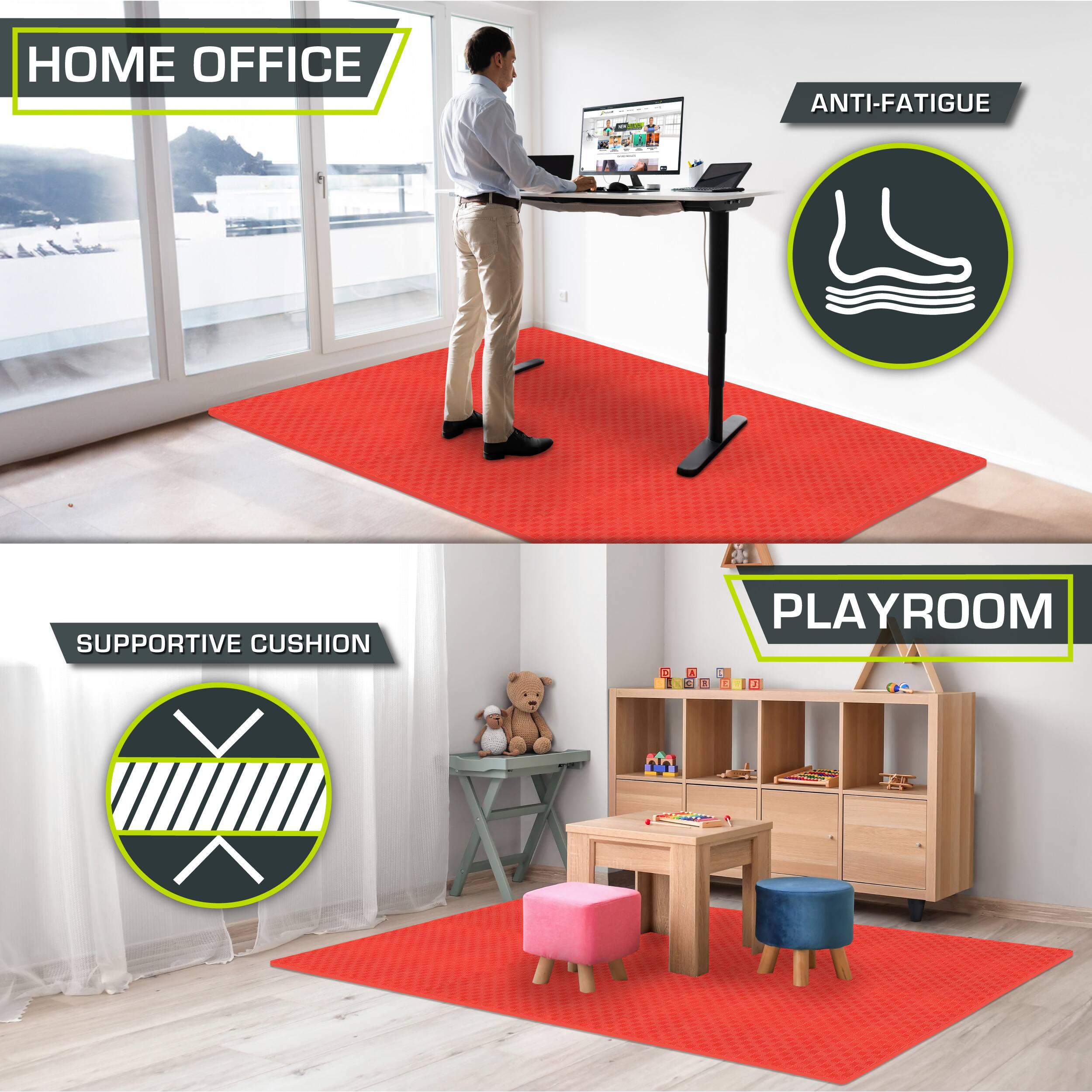 HOME OFFICE ANTI-FATIGUE SUPPORTIVE CUSHION PLAYROOM