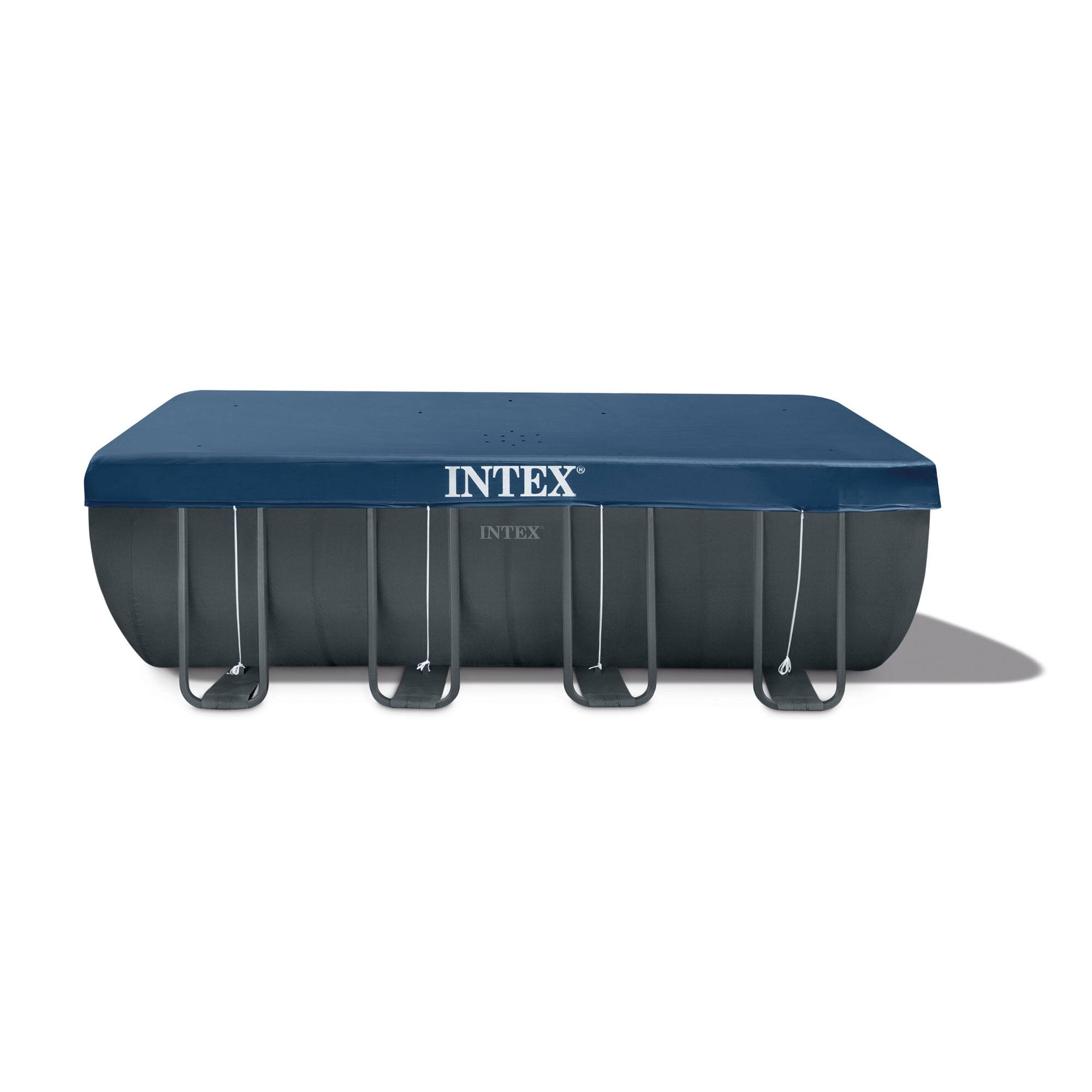 Alt View 15. Intex - Ultra XTR Rectangular Frame Pool & Solar Cover - Blue.