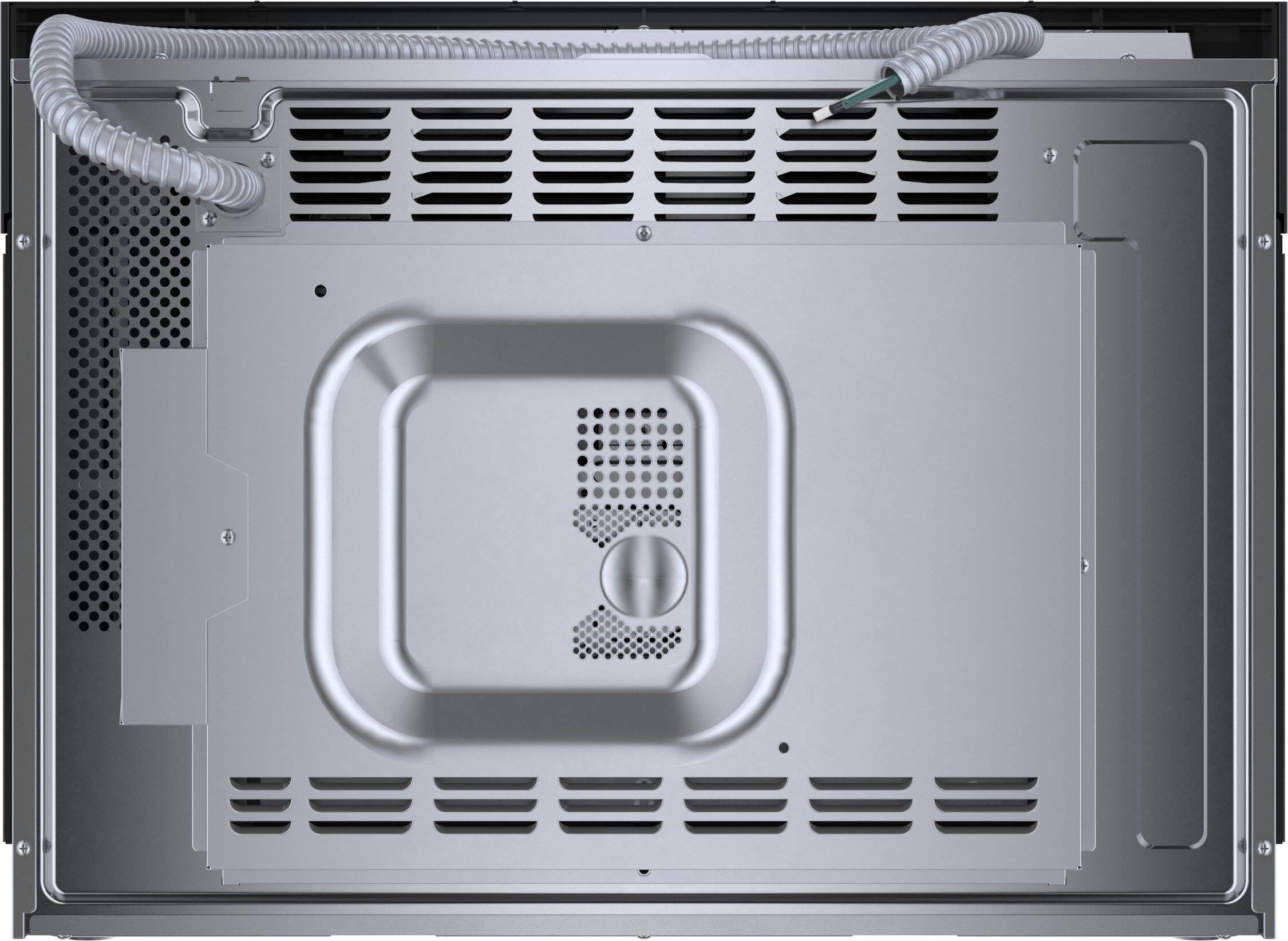 Back. Bosch - 800 Series 1.6 Cu. Ft. Convection Built-In Microwave with Sensor Cooking - Black stainless steel.