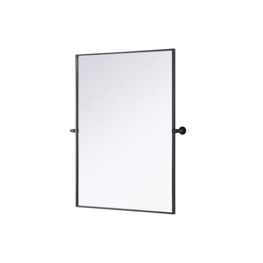 Alt View 6. Elegant Kitchen and Bath - Amoura 40X30 Pivot Mirror In Black - Black.