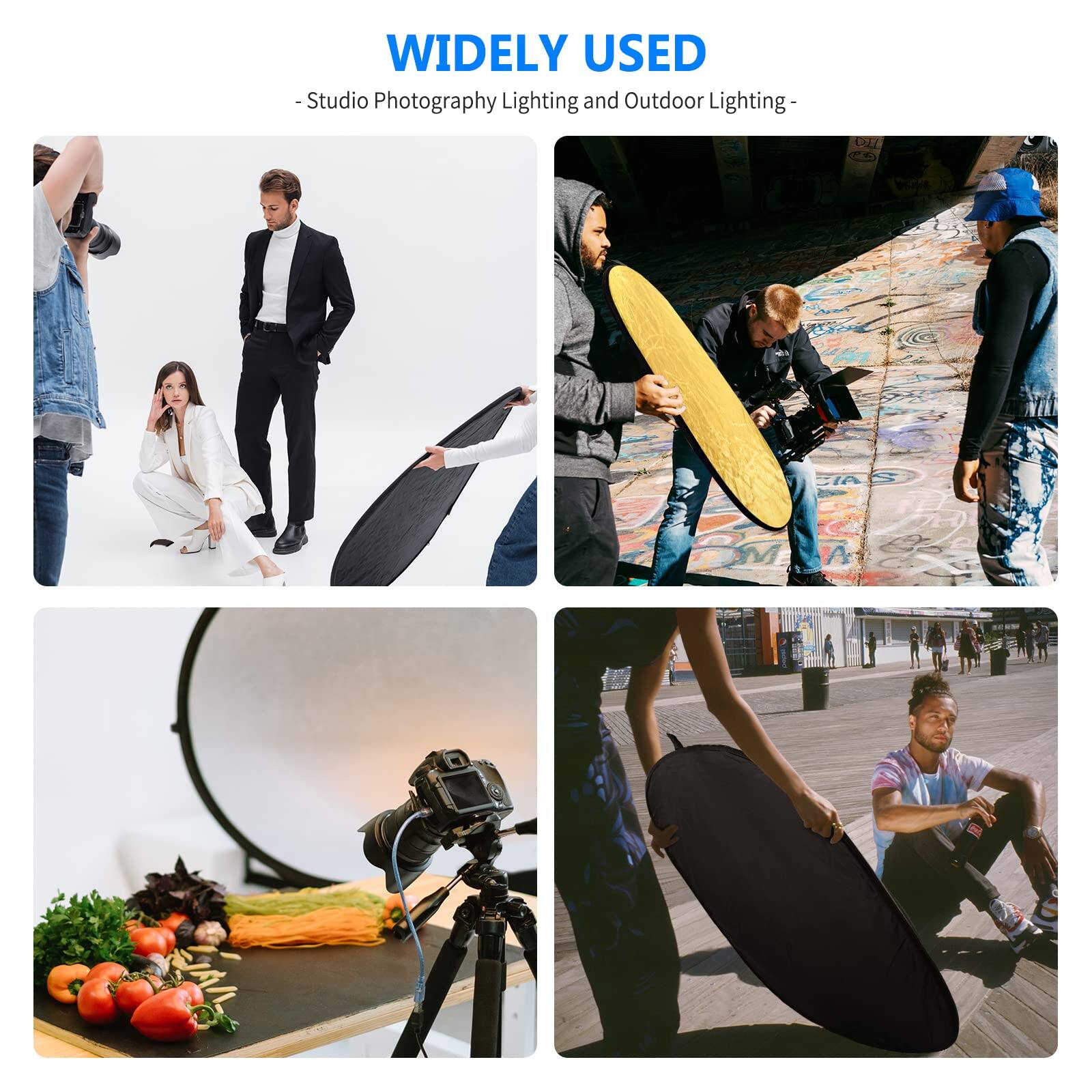 WIDELY USED  
- Studio Photography Lighting and Outdoor Lighting -