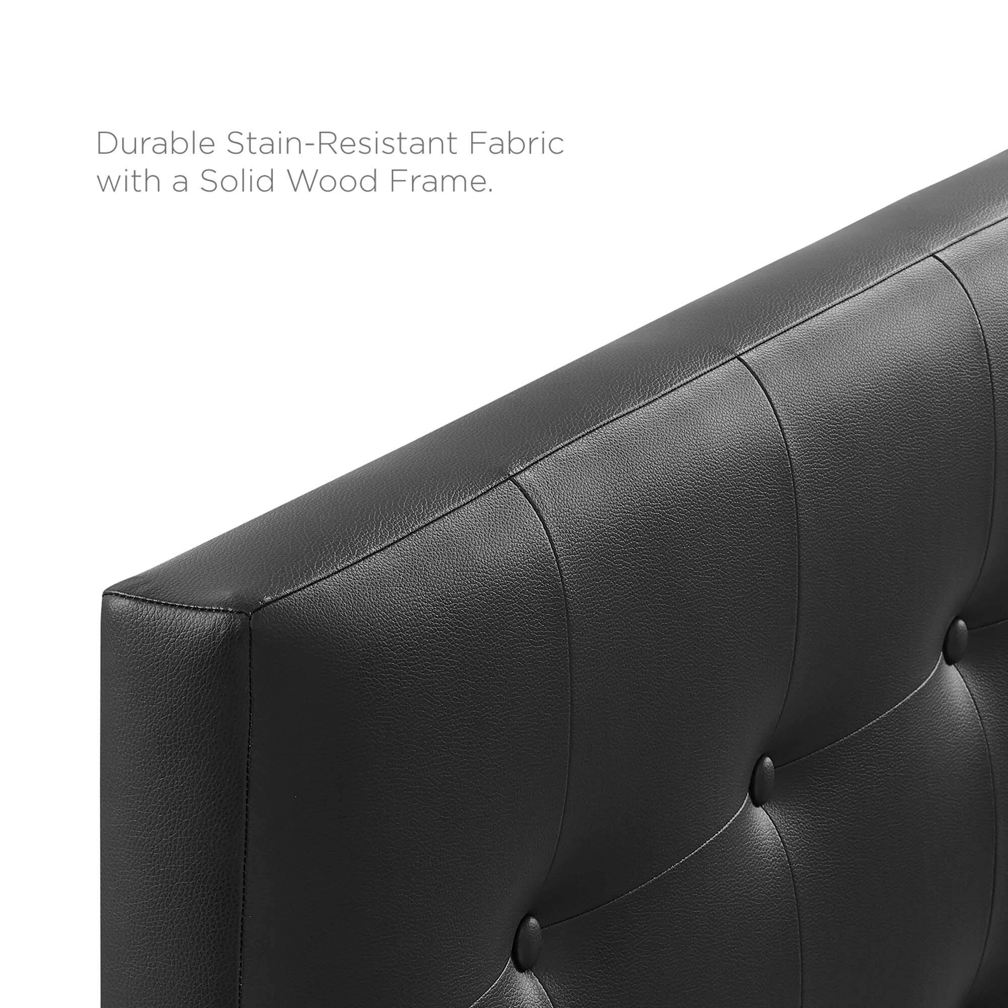 Durable Stain-Resistant Fabric with a Solid Wood Frame.