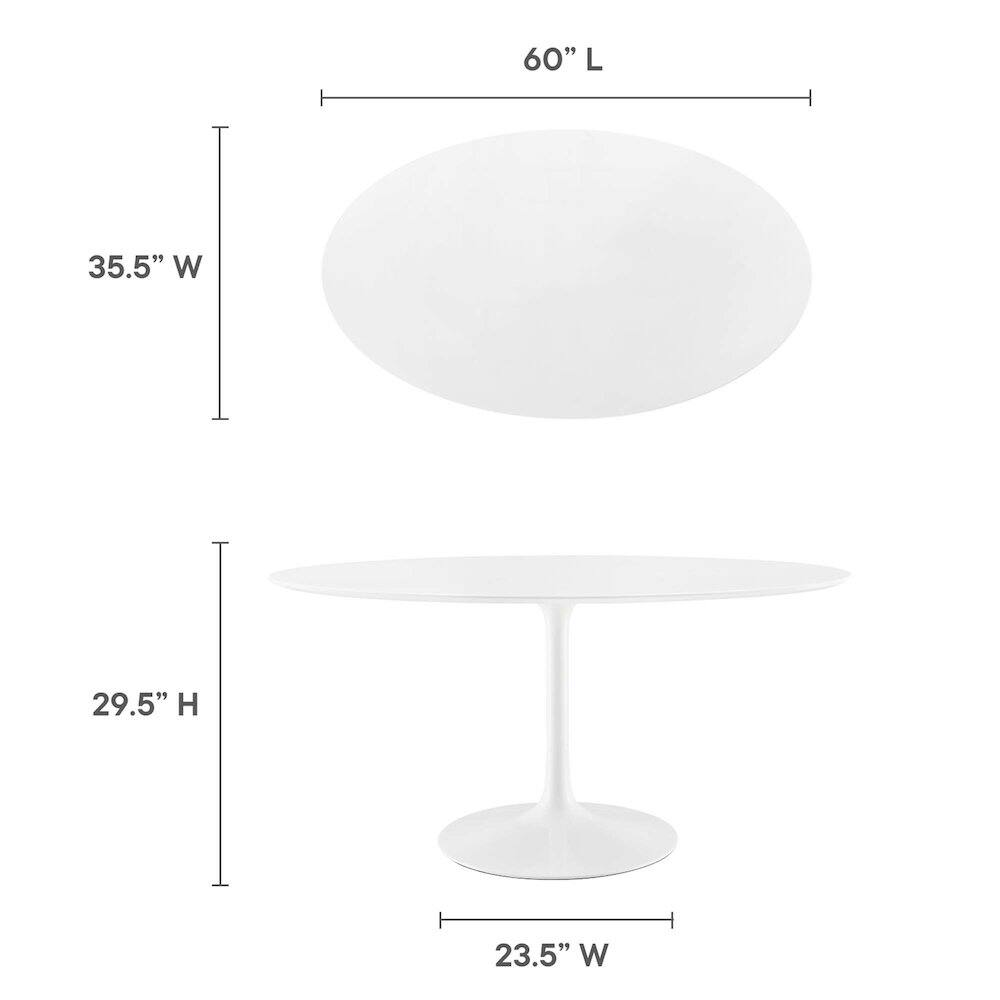 60" L  
35.5" W  
29.5" H  
23.5" W