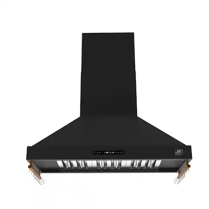 Front. Forno Appliances - Venezia 48 in. Wall-Mounted Externally Vented Range Hood - Black.