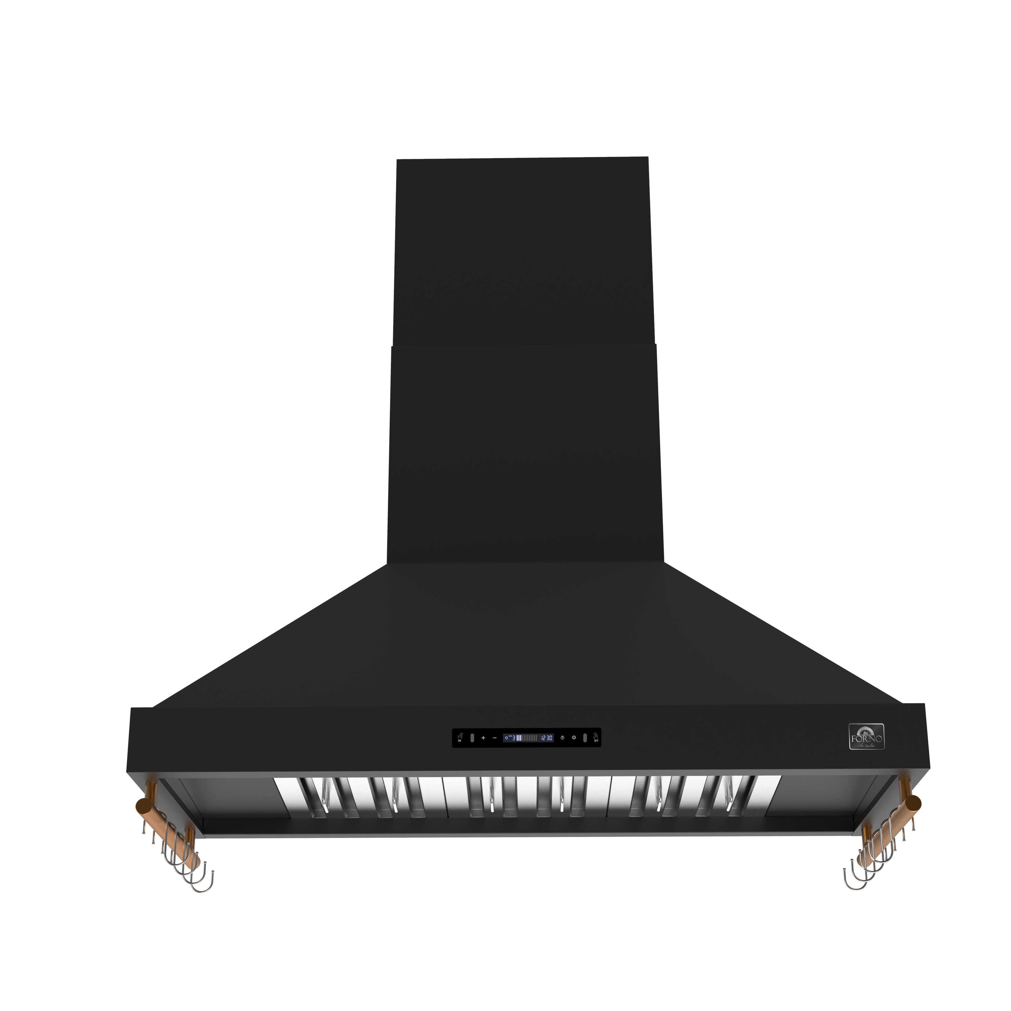 Front. Forno Appliances - Venezia 48 in. Wall-Mounted Externally Vented Range Hood - Black.