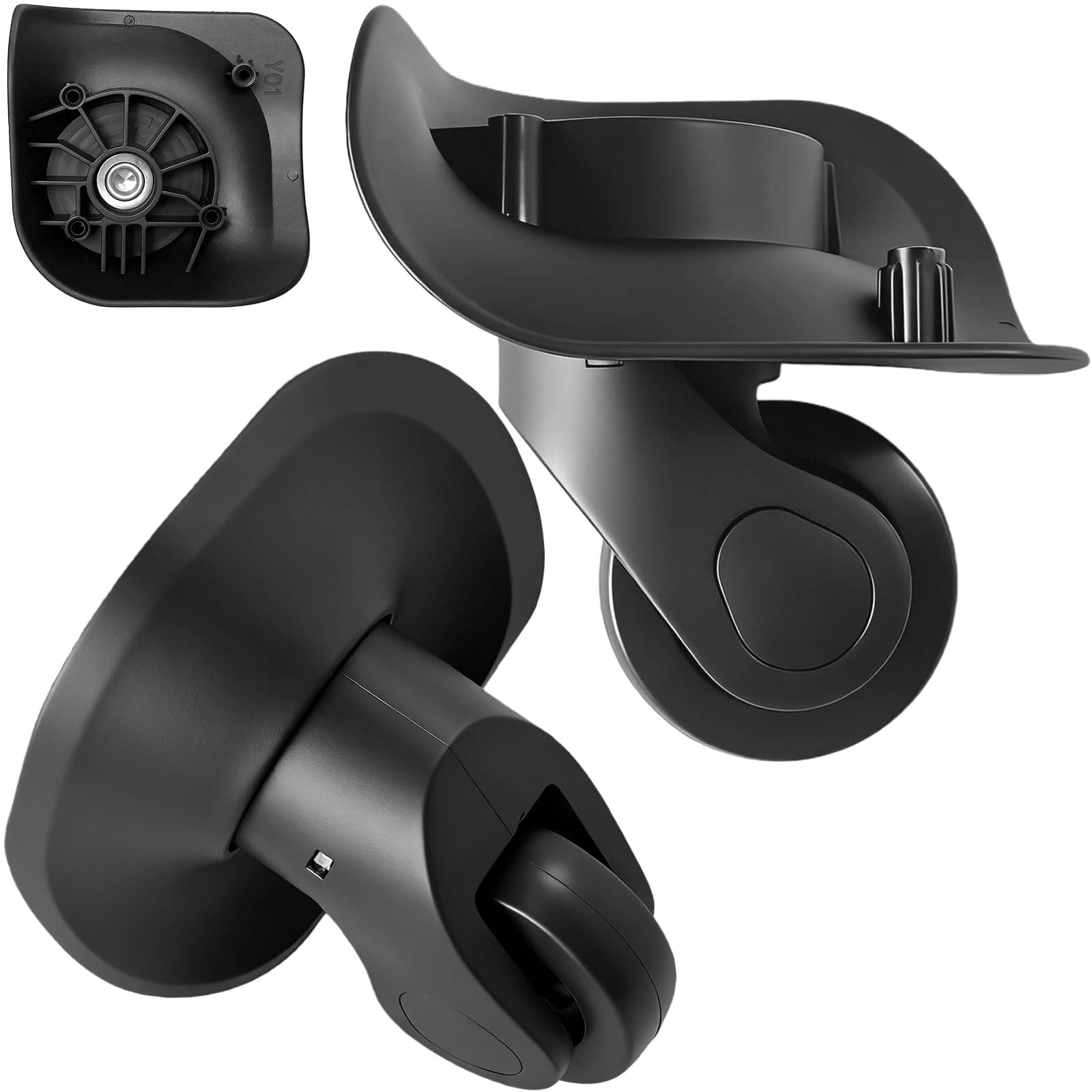 DORLUKFU - Luggage Wheels Replacement for Suitcase, Replacement Luggage Wheel Repair Suitcase Wheels - H041-S- a Pair