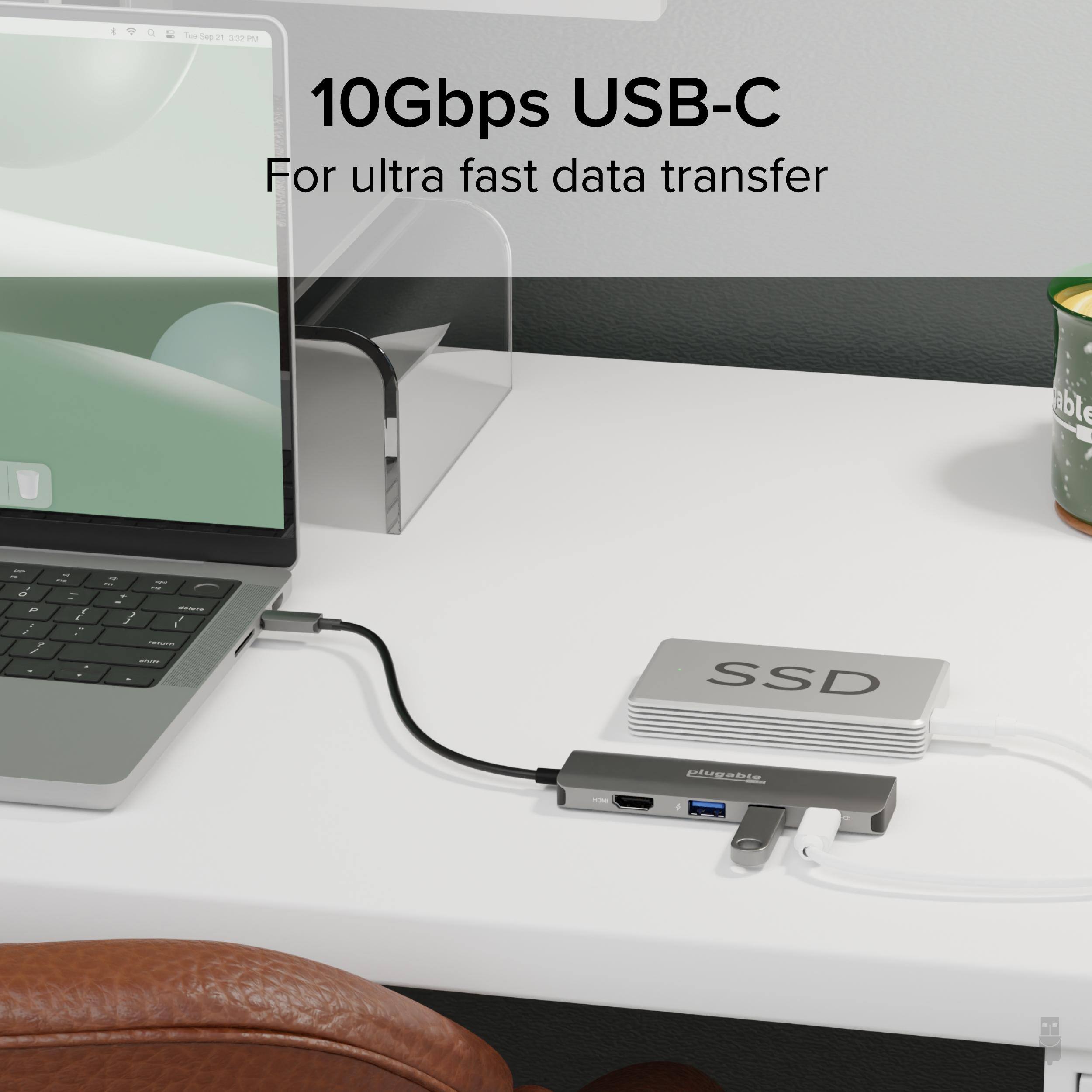 10Gbps USB-C For ultra fast data transfer