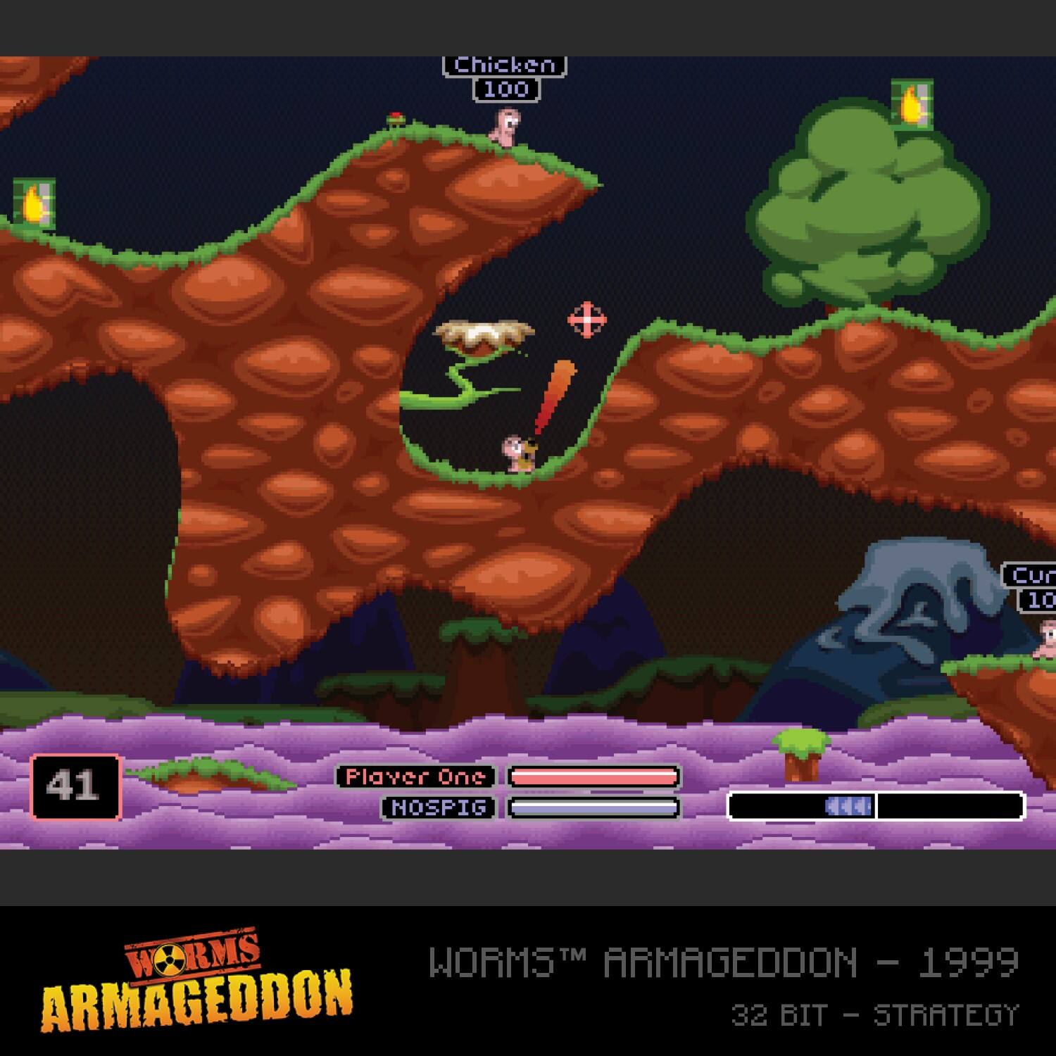 Chicken 100  
Cur 10  
41  
Player One  
NOSP1G  
WORMSTM ARMAGEDDON - 1999  
32 BIT - STRATEGY