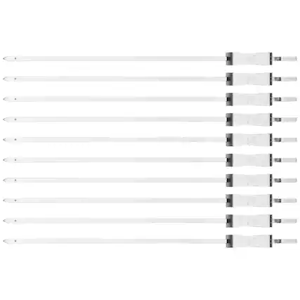 Front. Henckels - Henckels BBQ 10-pc Stainless Steel Skewer Set - Stainless Steel.