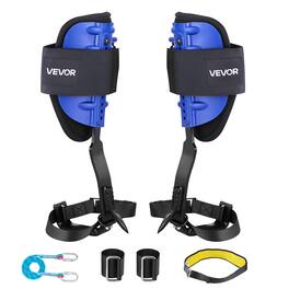 VEVOR - Tree Climbing Spikes Set, Height-Adjustable Tree Climbing Gear with Straps & Waist Harness, 350 lbs Load Capacity - Blue