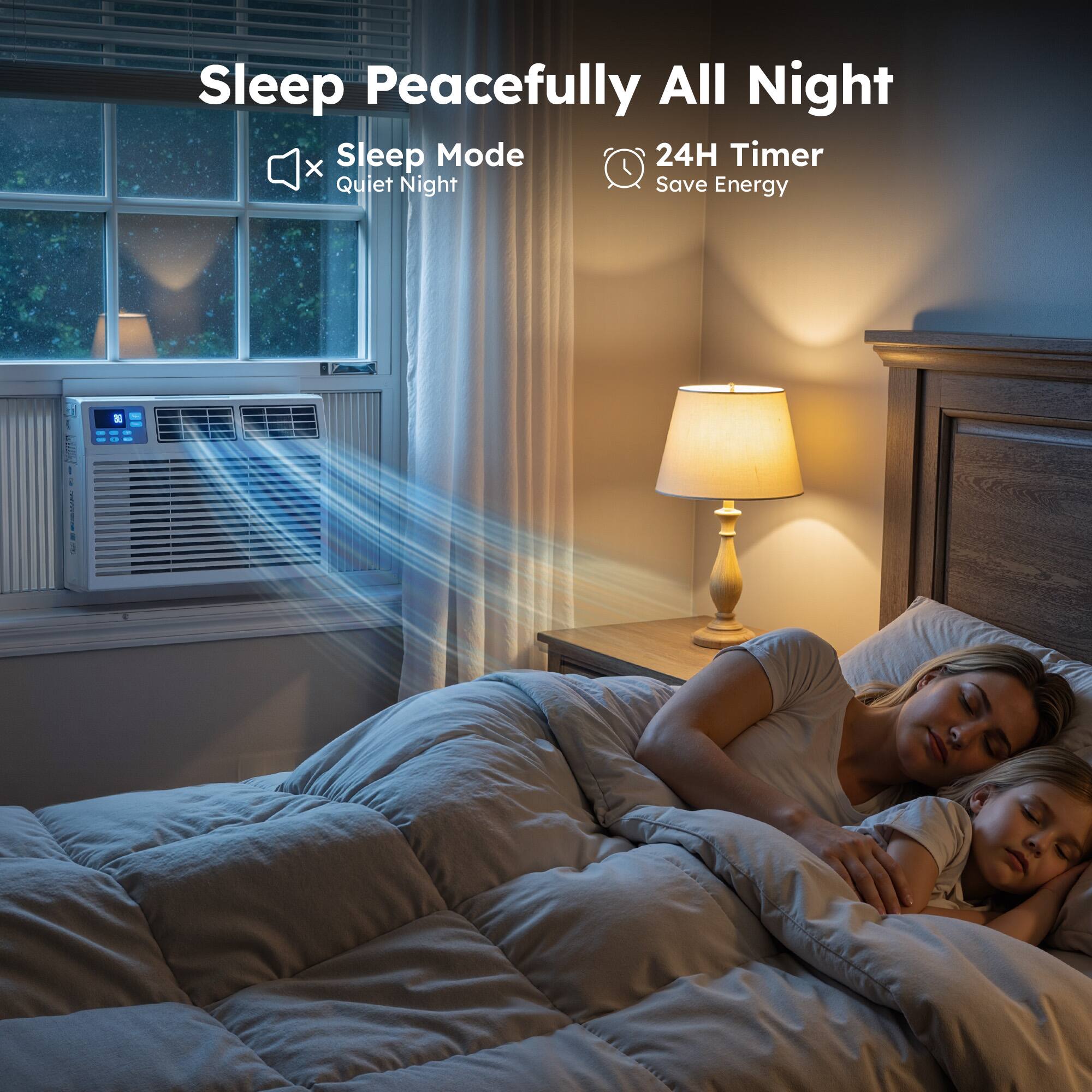 Sleep Peacefully All Night  
Sleep Mode  
Quiet Night  
24H Timer  
Save Energy