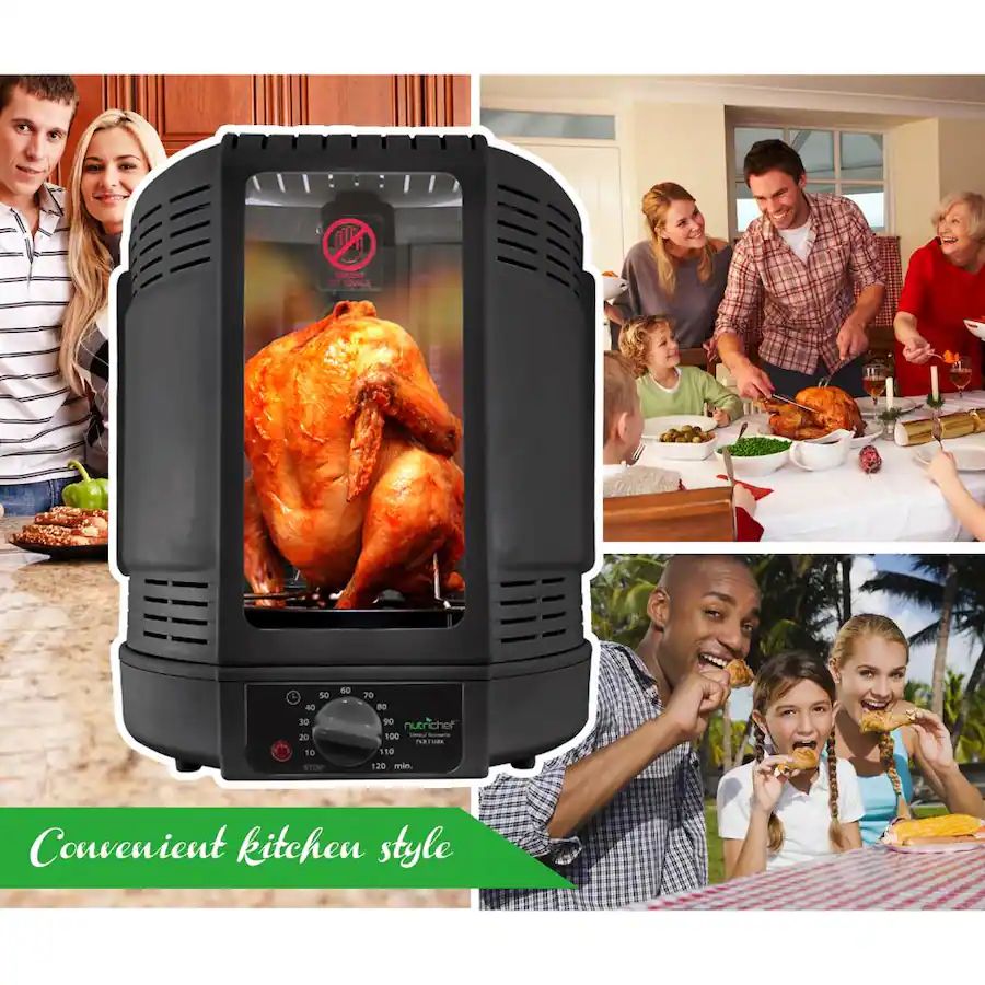 Showerma Machine NutriChef Vertical Countertop Rotisserie Oven Roaster, Rotating ...