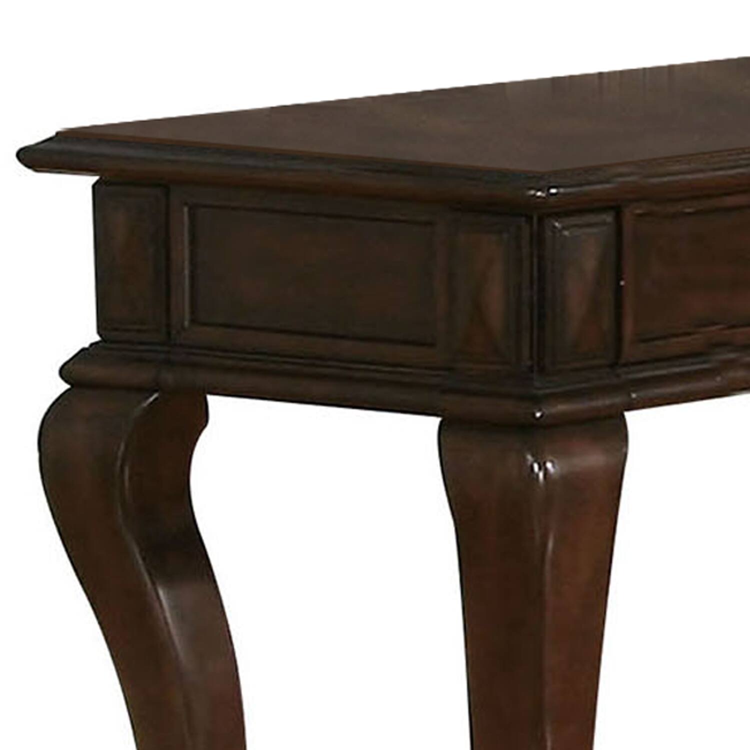 Back. Manhattan Lane - Transitional Style Wood and Metal Sofa Table with Drawers - Brown.