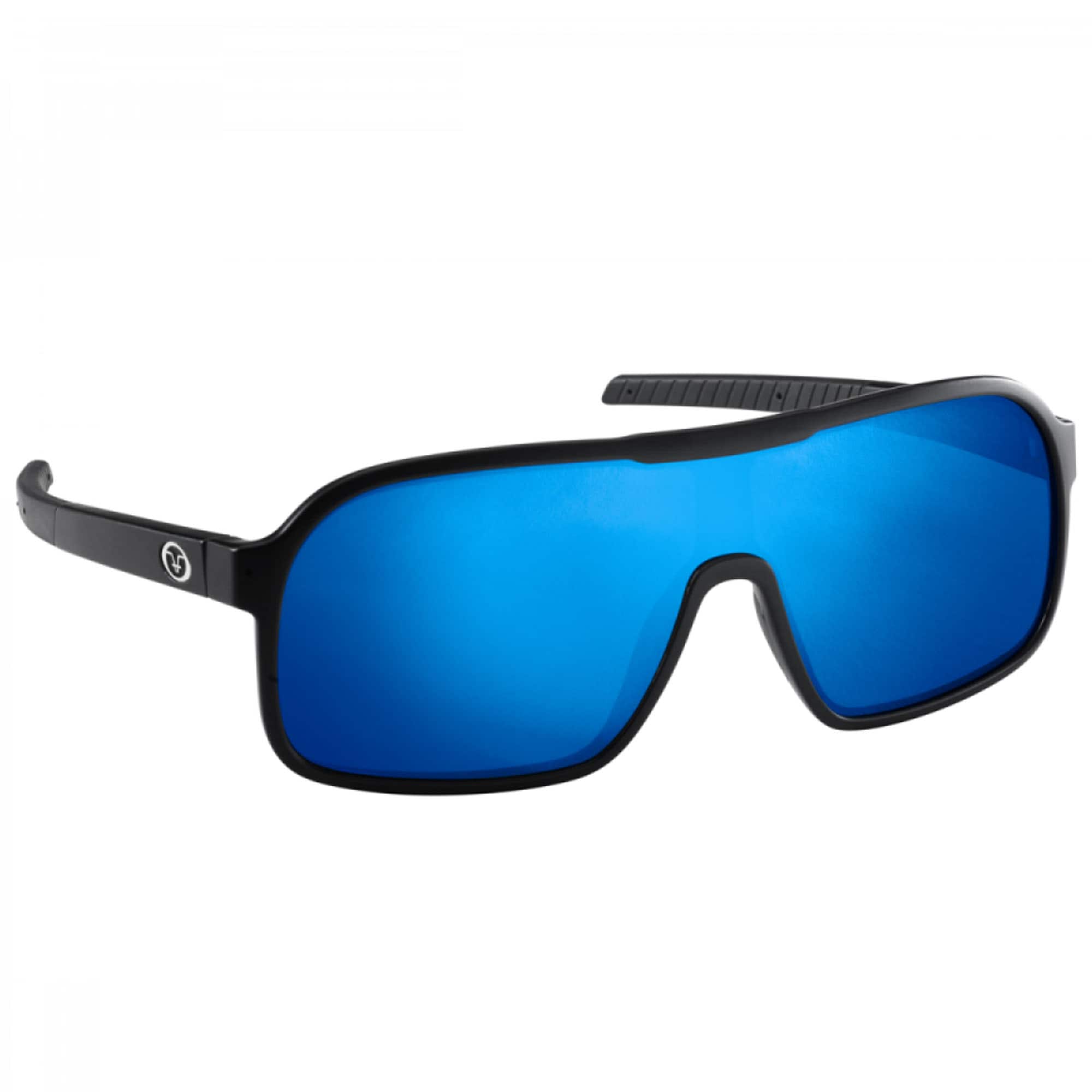Flying Fisherman - Sounder Sunglasses - Matte Black/Ice-Blue Mirror
