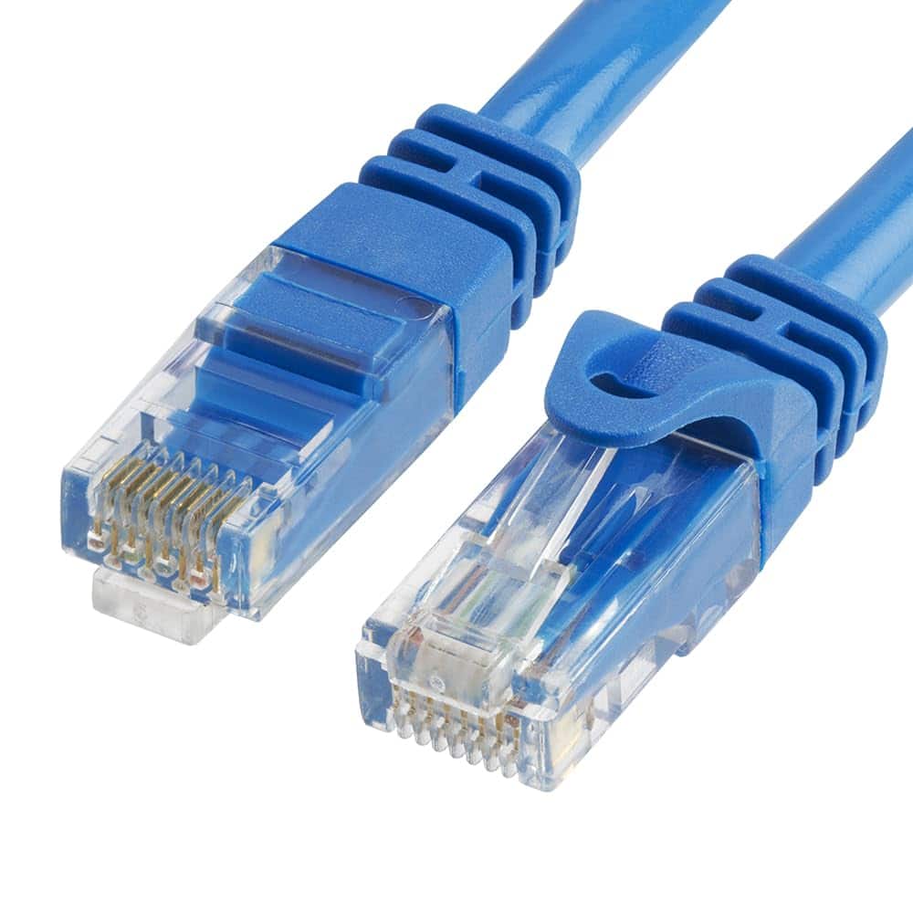 Cmple.com - Cmple - Cat 6 Ethernet Cable 100 ft, Cat6 Patch Cables 10Gbps Network Lan Cord, 550MHz, RJ45 Connectors - Blue
