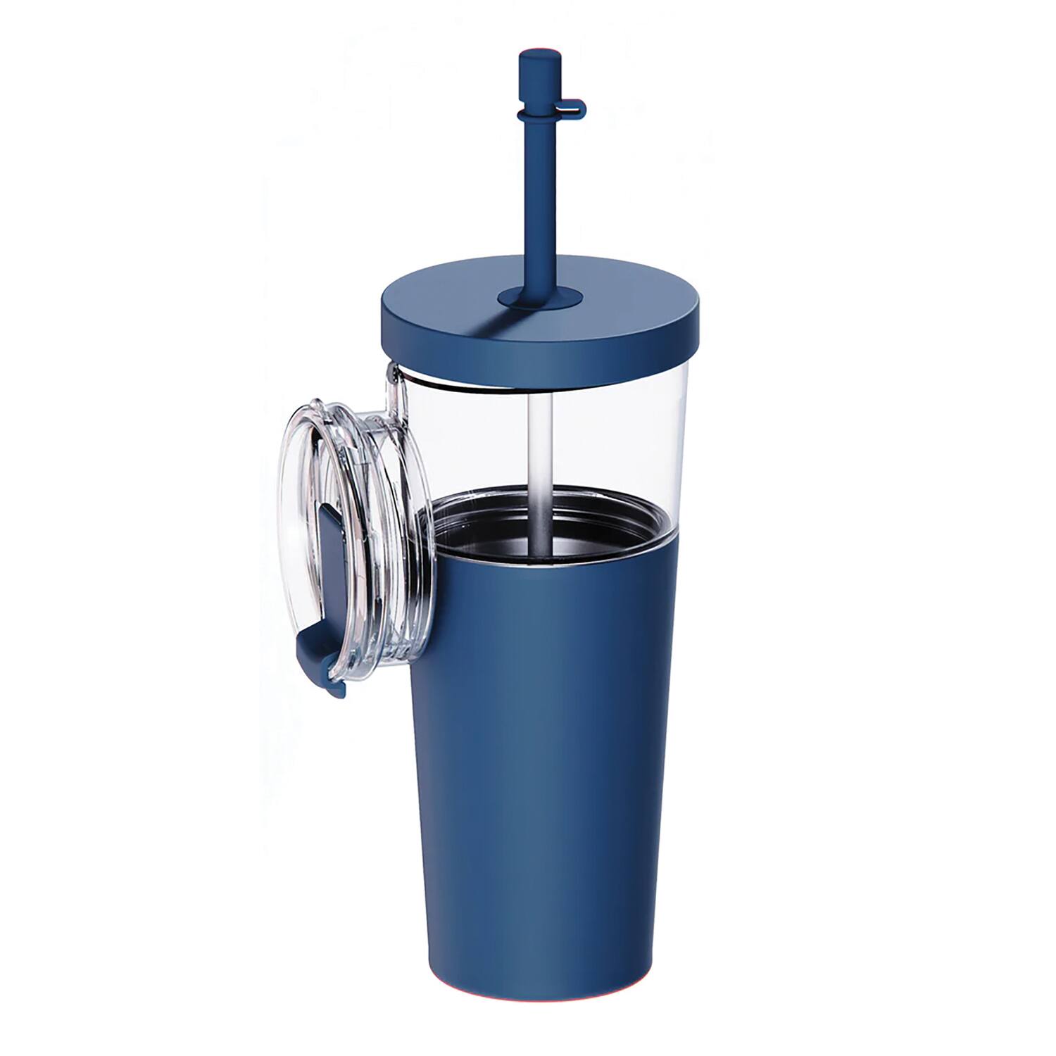 Alt View 4. Asobu - Asobu Ict400b Marina See-through Triton Tumbler With Flexible Straw (blue) - blue.