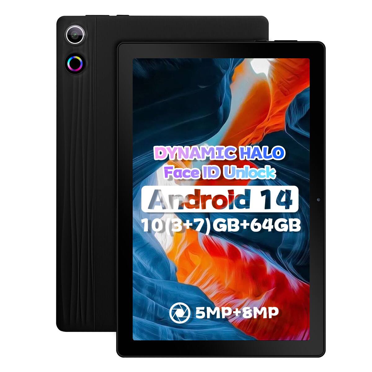 DYNAMIC HALO Face ID Unlock  
Android 14  
10(3+7)GB+64GB  
5MP+8MP