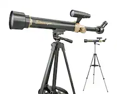 Front. Universalfun - Universalfun 70mm HD Refractor Telescope for Kids & Beginners with Erect Image Diagonal & Tripod, Ages 8+, Black - Black.
