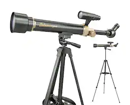 Universalfun - 70mm HD Refractor Telescope for Kids & Beginners with Erect Image Diagonal & Tripod, Ages 8+ - Black