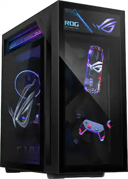 ASUS - ROG G1000 Gaming Desktop - AMD Ryzen 7 9800X3D (2026) - 32GB Memory - NVIDIA GeForce RTX 5080, 2TB Storage - Black