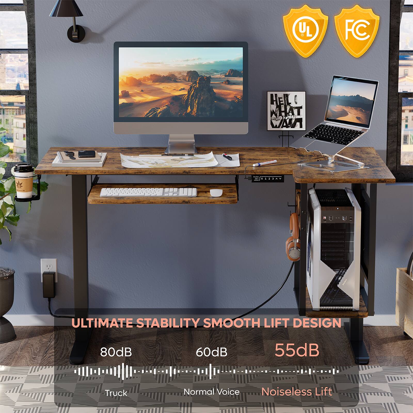 Ultimate Stability Smooth Lift Design 80dB 60dB 55dB Truck Normal Voice Noiseless Lift