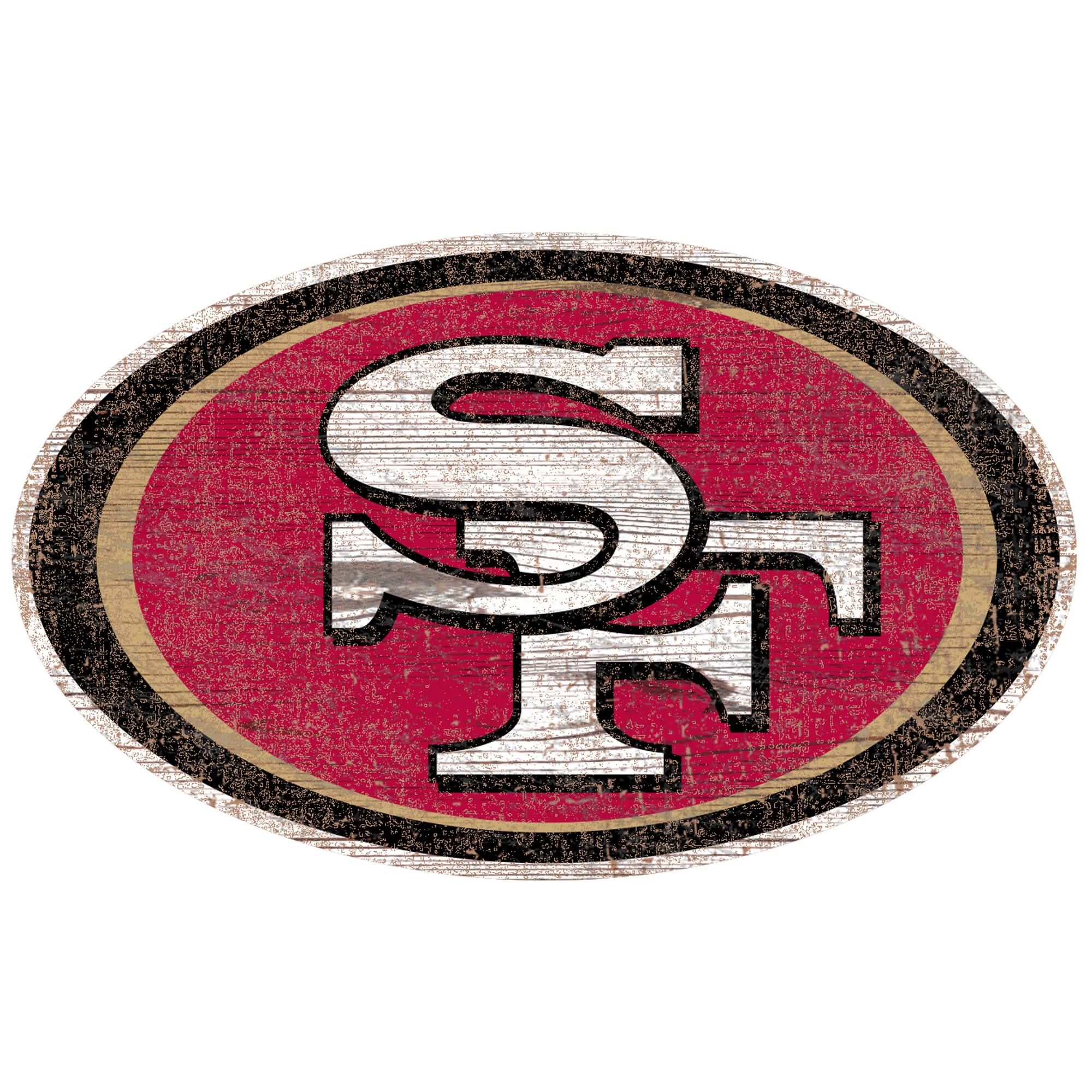 San Francisco 49ers Distressed Logo Cutout Sign