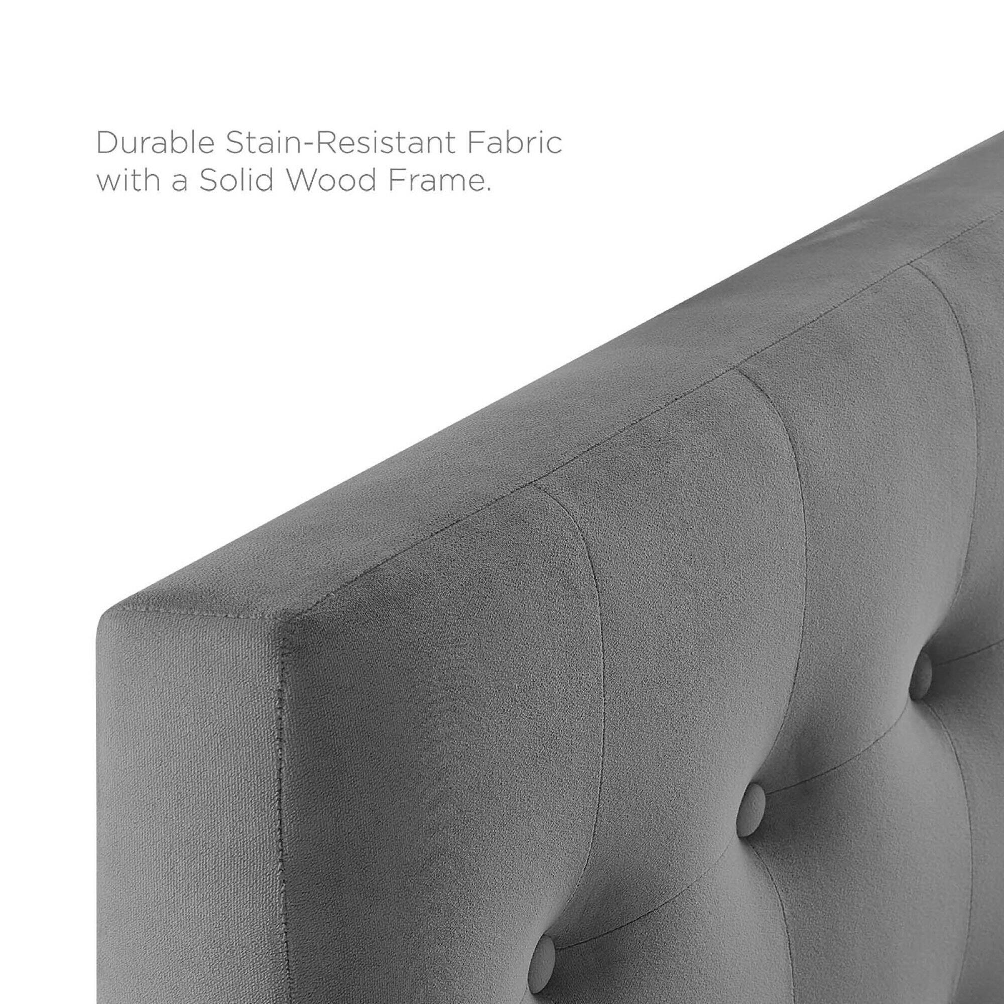 Durable Stain-Resistant Fabric with a Solid Wood Frame.