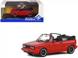 1992 Volkswagen Golf 1 Cabriolet Sportline Tornado 1/43 Diecast Model Car by Solido - Red