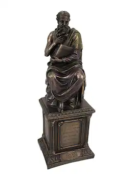 Veronese Design - Finish Plato Statue Philosophy - Bronze
