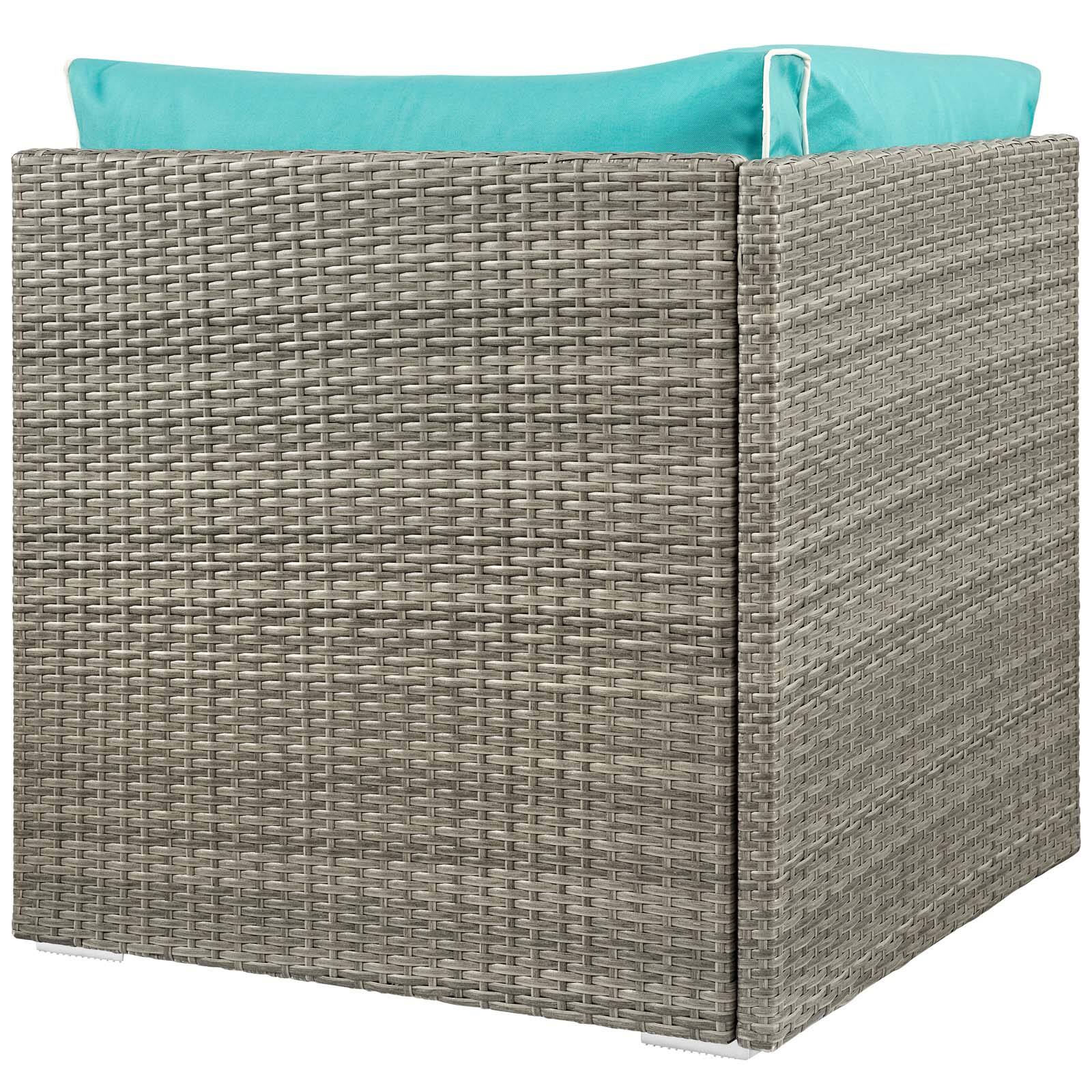 Left. Modway - Repose Outdoor Patio Corner by Modway - Light Gray Turquoise.