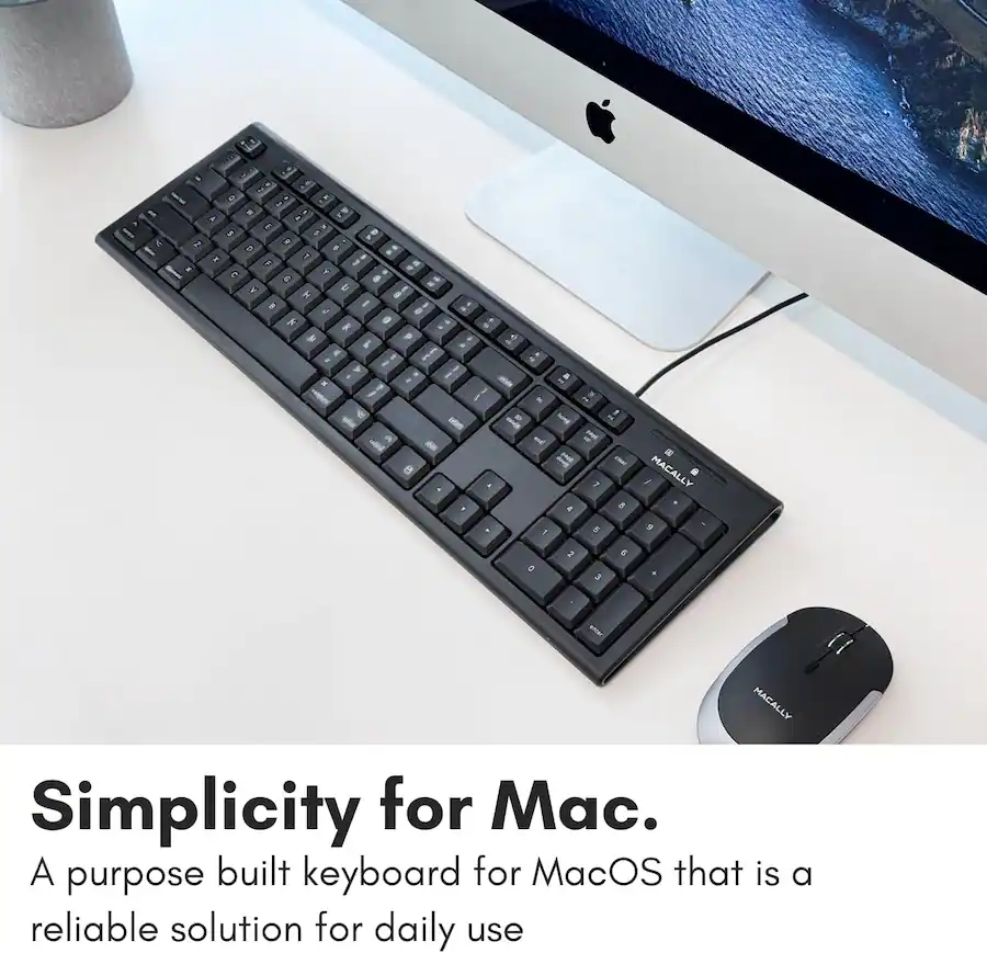 Normal Mac Keyboard Macally Full Size Wired Mac Keyboard Compatible with All Macs with USB ...