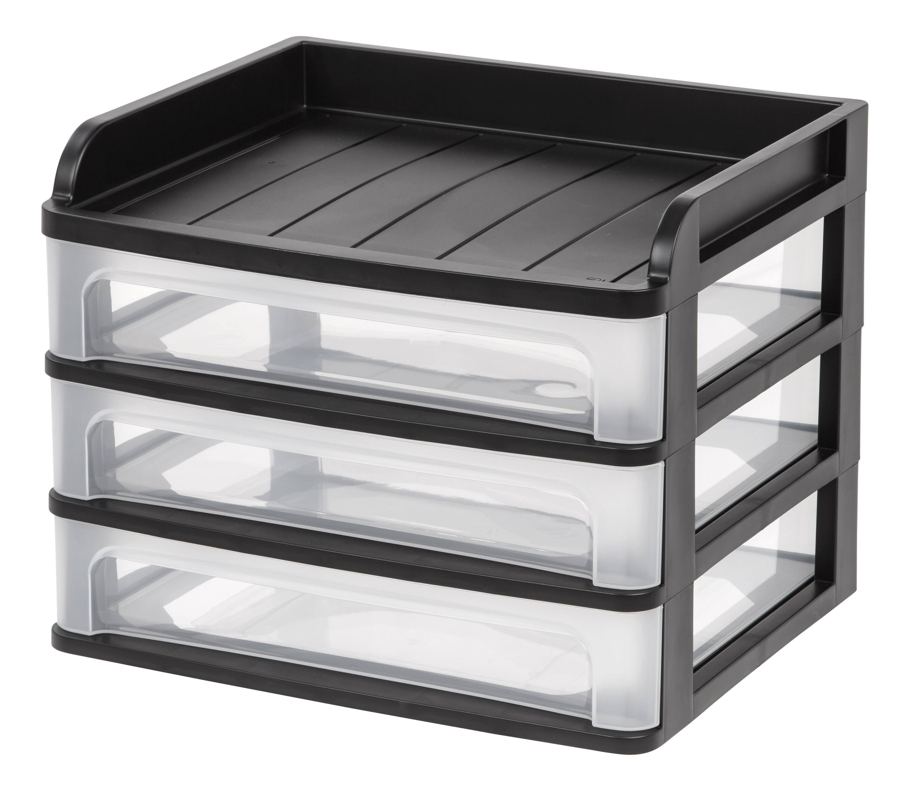 Front. IRIS USA - IRIS USA Plastic Clearview Desktop organize with Drawers.