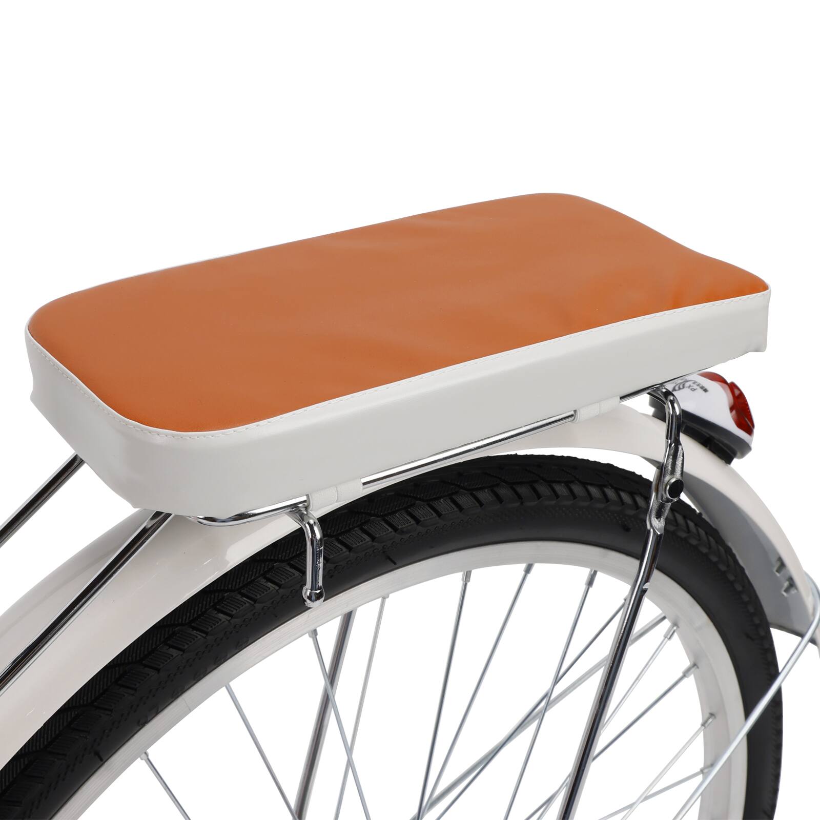 Alt View 7. Topteng - 24 Inch Beach Cruiser Bike for Adult -Low Step Design, Basket & Rack, High Carbon Steel Frame, Dual Brakes Bicycle Pink - Pink.