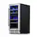 Front. NewAir - 15” Built-in 29 Bottle Dual Zone Compressor Wine Fridge with Recessed Kickplate and Carbon Filter - Stainless Steel.