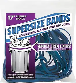 Alliance - SuperSize Oversized Rubber Bands, 17" x 1/4", 12/Pack - Blue