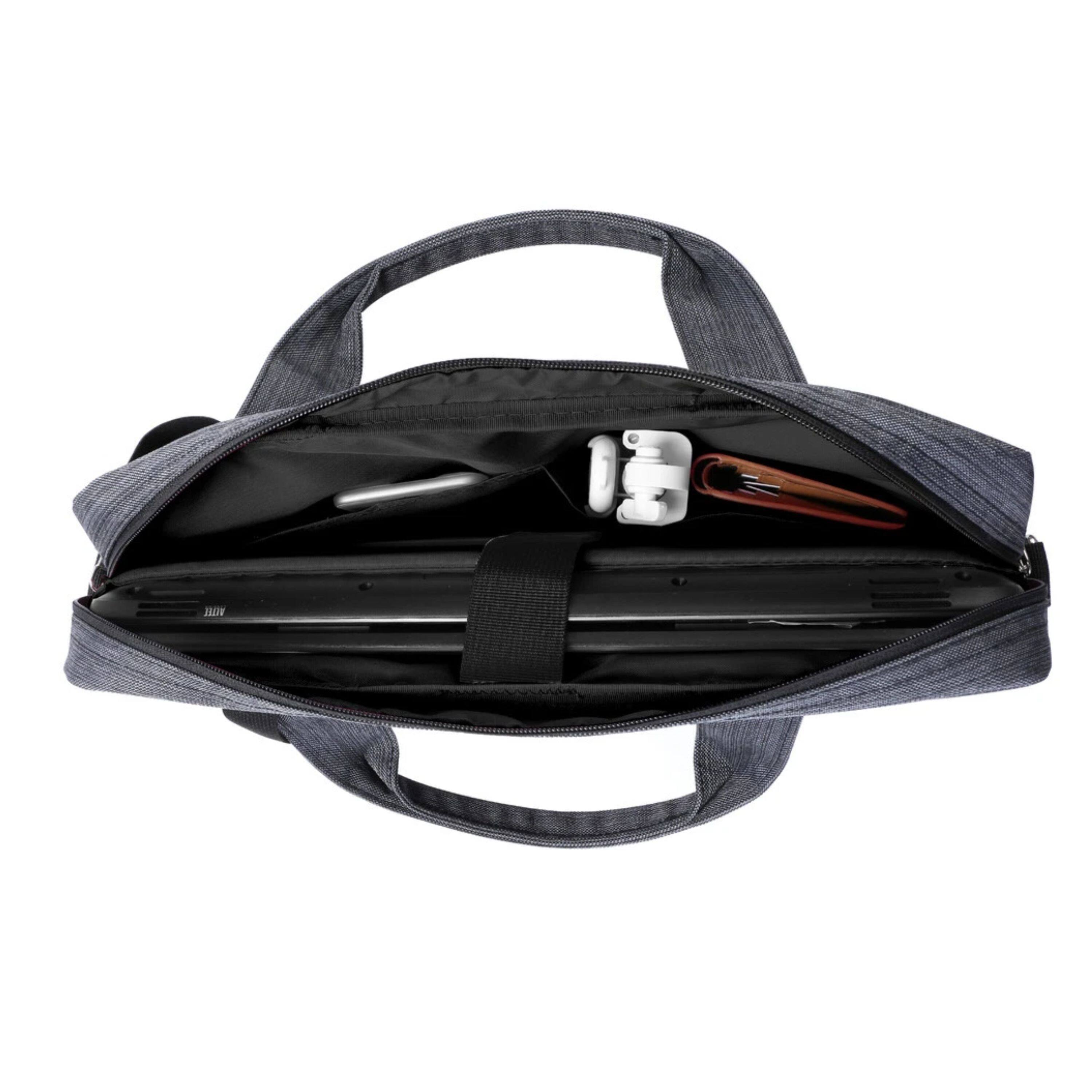 Back. Kitcheniva - Nylon Laptop Shoulder Messenger Bag For 13" Laptop Black - Black.