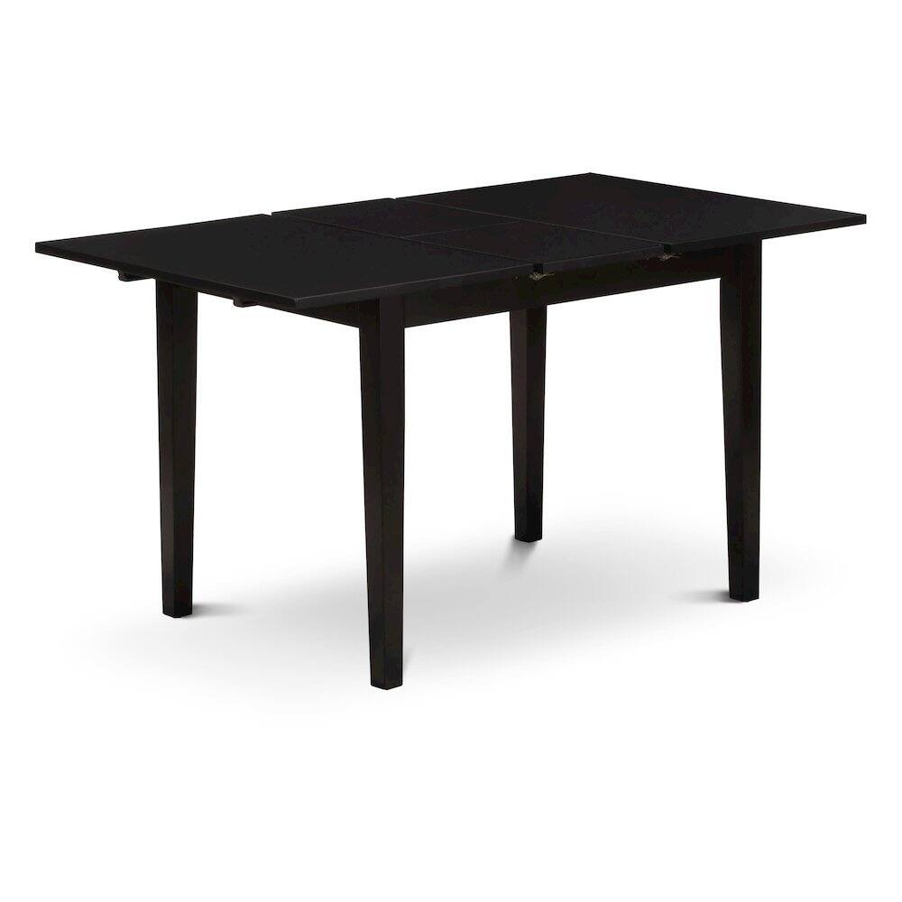 Angle. FurniFact - Rectangular Wood Dining Table - Brown.