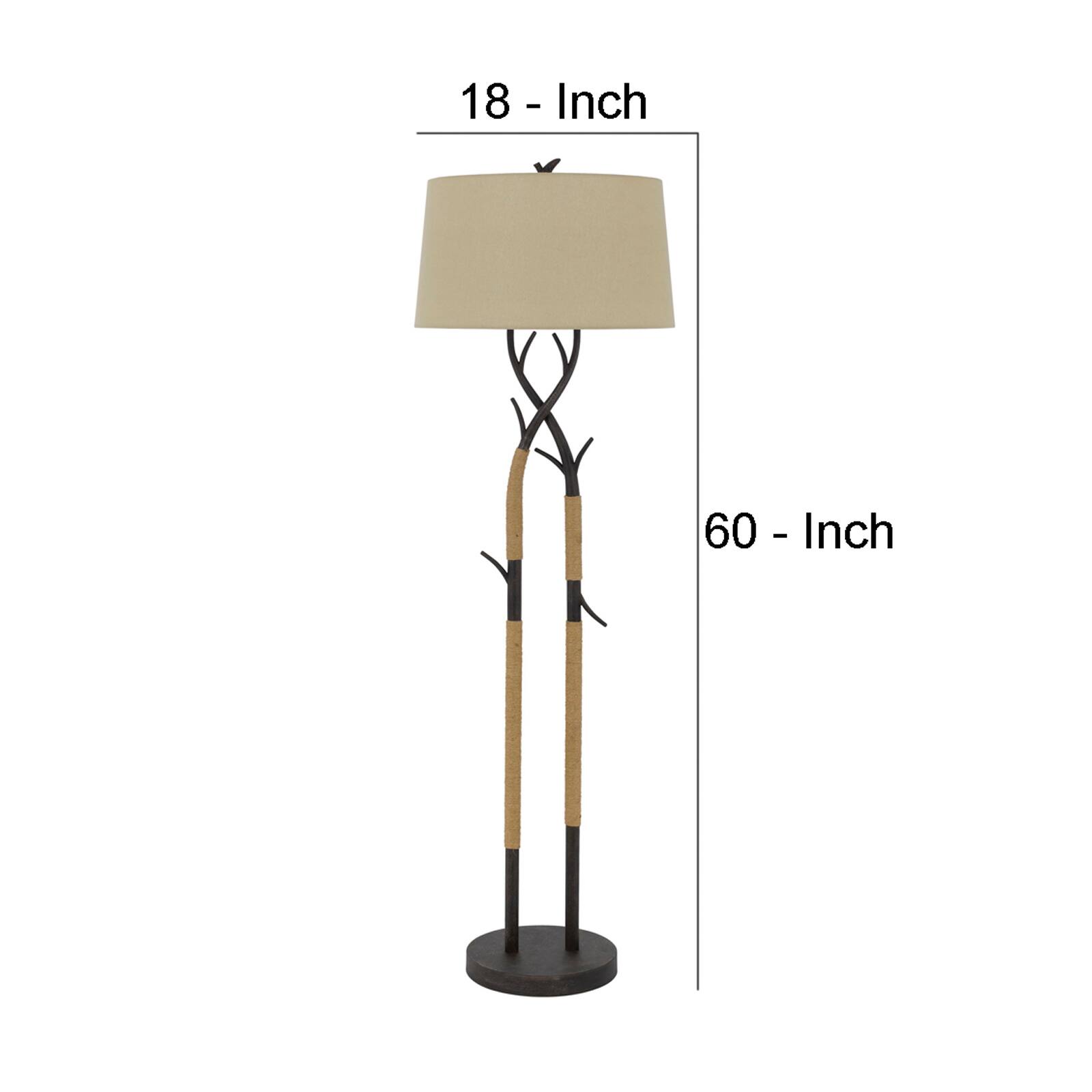 Manhattan Lane 60 Inch Metal Tree Branch Base Floor Lamp, Dimmer - Best Buy