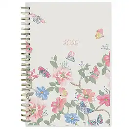 2026 Blue Sky Fly By 5" x 8" Weekly & Monthly Planner, Plastic Cover, (140196-26) - Multicolored