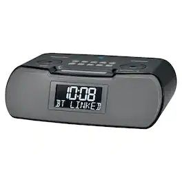 Sangean - Digital AM/FM-RDS Bluetooth Clock Radio with USB Charger - Black
