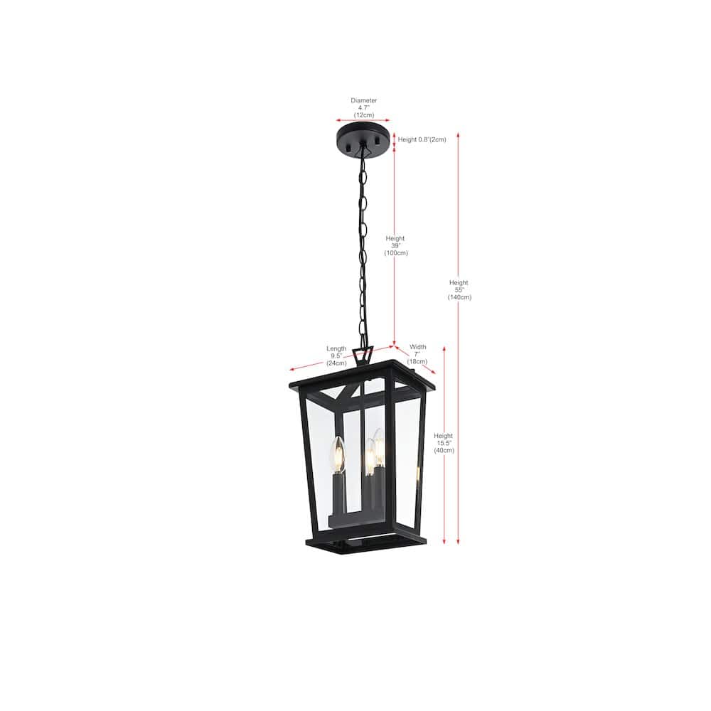 Elegant Lighting - Berks 7 inch Outdoor Pendant - Black price history on PriceWatchPro