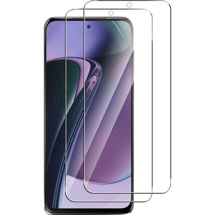 Angle. SaharaCase - ZeroDamage Ultra Strong+ Tempered Glass Screen Protector for Motorola G Stylus 4G (2023) (2-Pack) - Clear.